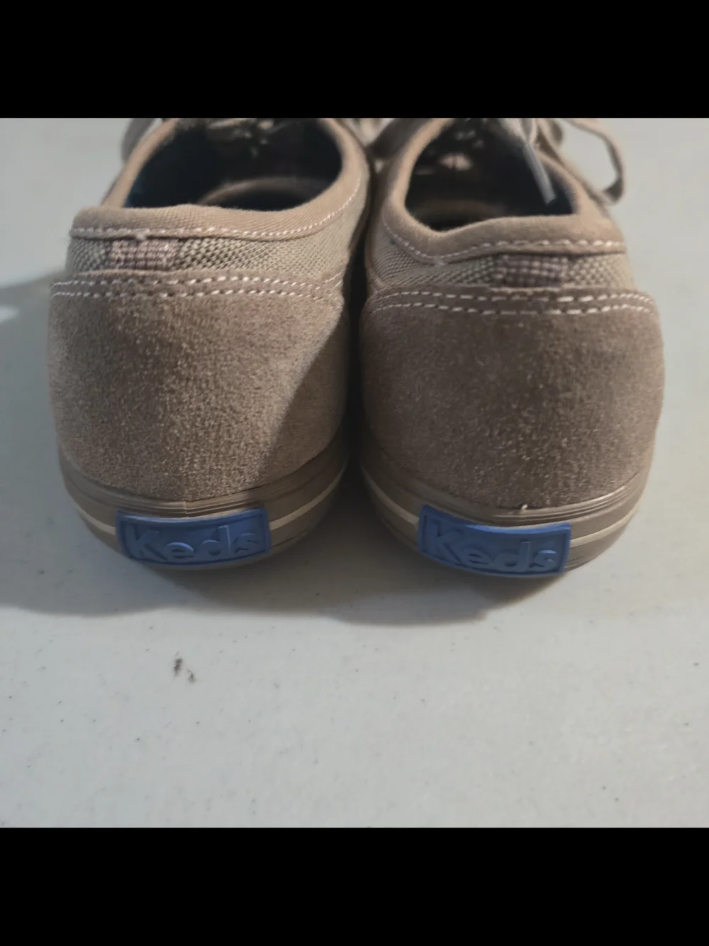 Keds Neutral Beige Suede Lace-Up Women's Sneakers Size 7.5